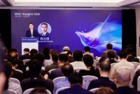 George Gao, President of Huawei Cloud Core Network Product Line, delivering a keynote speech